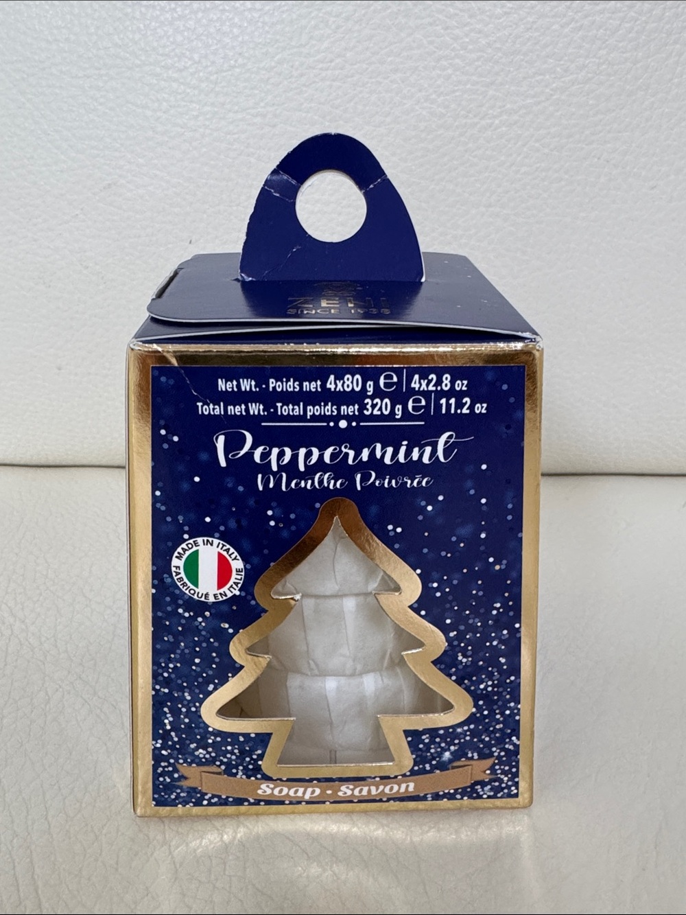 Peppermint Scented Soap 4pk stocking stuffer “Made In Italy”